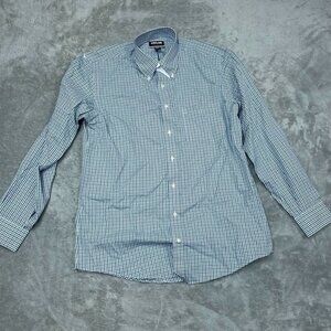Kirkland Signature Mens Traditional Fit Checkered Shirt Size 16-34/35 a1139